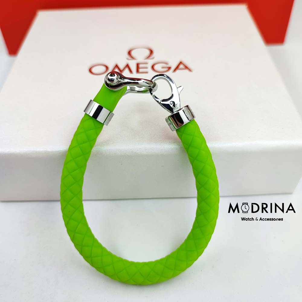 دستبند امگا رابر سبز مدیوم